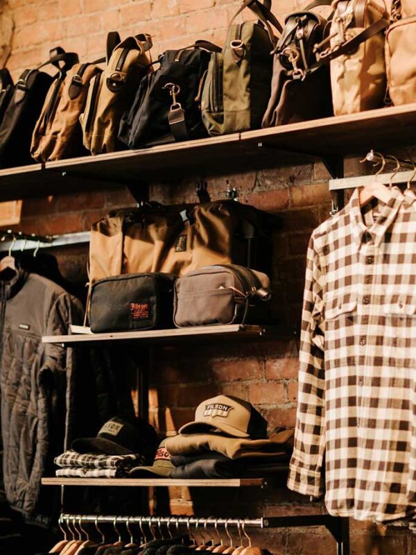 a retail store full of menswear items